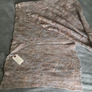 Hand knit 100% merino wool scarf /shawl